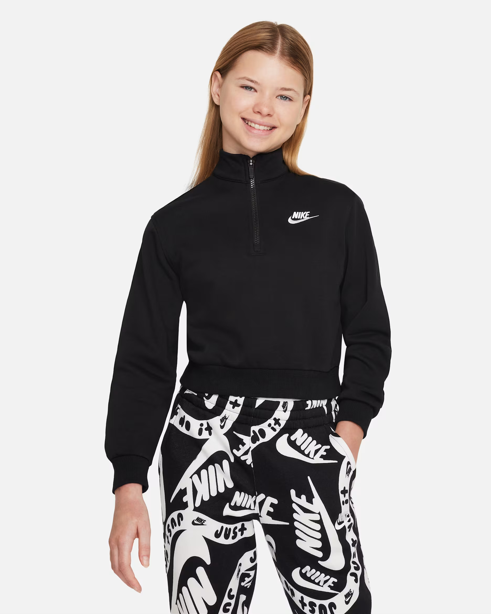 Nike Sportswear Club Fleece Big Kids' (Girls') 1/2-Zip Long-Sleeve Top | Nike (US)