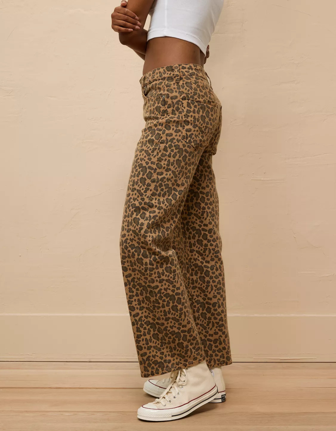 AE Stretch Leopard High-Waisted Stovepipe Ankle Pant | American Eagle Outfitters (US & CA)
