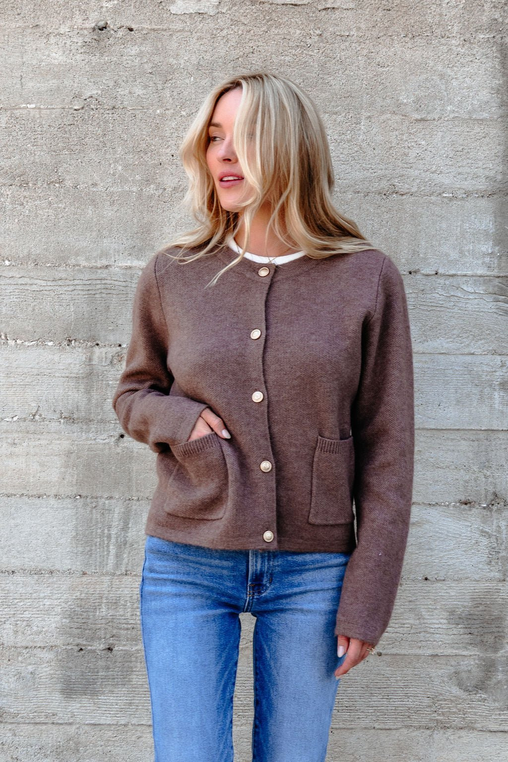 Autumn Button Front Sweater Cardigan - Brown | Magnolia Boutique