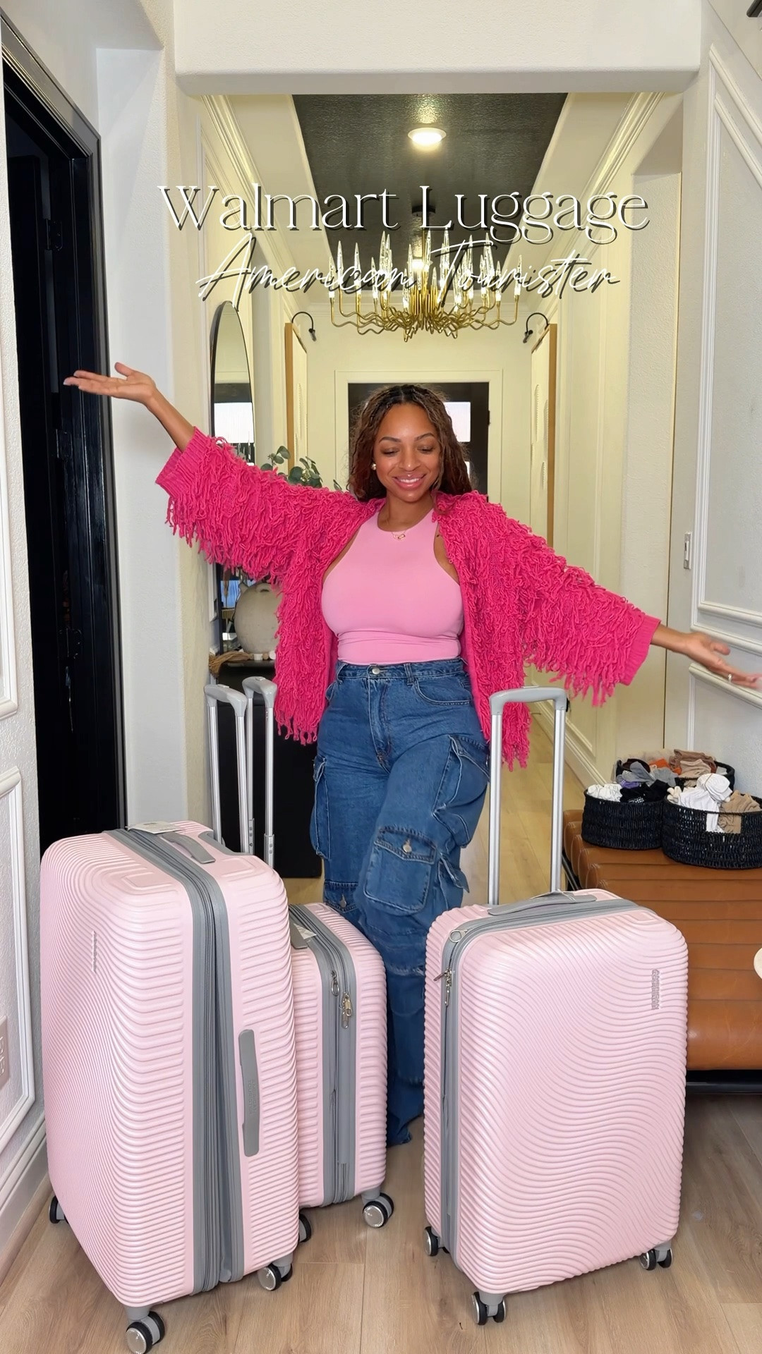 Sisss, we’re finally taking our first trip of the year and you already know I had to upgrade my luggage situation! ✈️🧳 I found the cutest American Tourister set at Walmart and I’m honestly obsessed. The colors are so bold and fun, the wheels glide so smoothly, and the quality feels so good and durable!
•
I also love that each suitcase has extra compartments inside because your girl likes to pack options on options 😂 Plenty of space for all the outfits, shoes, and “just in case” items I’m bringing along!
•
Safe to say this luggage set just made me even more excited for travel season. Don’t walk… treat yourself, sis! 💕

#LTKTravel #LTKgrwm #LTKdayinmylife