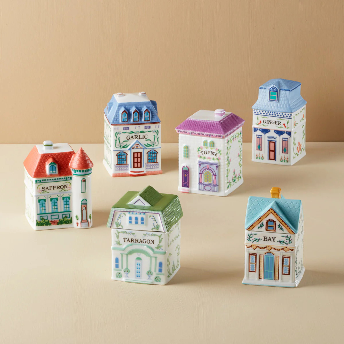 Lenox Spice Village 6-Piece Gourmet Way Spice Jar Set | Lenox