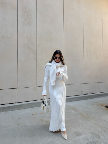 Spring outfits, spring outfit, white knit maxi dress

#LTKstyletip