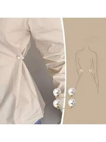 3pcs Mixed Color Pearl Brooch Pins Set - Fashionable Alloy Cardigan Clip Pin, Anti-Light Exposure Pin, Pearl Fashion Straight Pin School Office Accessories Shirts Jacket Jewelry Christmas Halloween | SHEIN