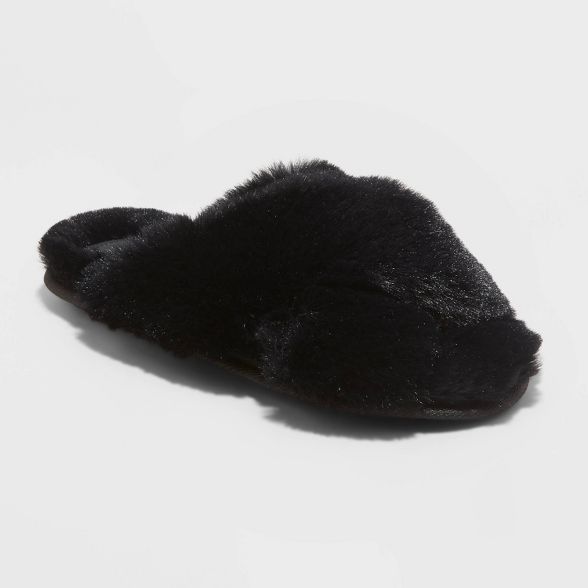 Women's Paris Crossband Fur Slippers - Stars Above™ | Target