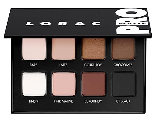 LORAC PRO Matte & Shimmer Eyeshadow Palette, Metallic High Pigmented, Mirror Compact | Amazon (US)