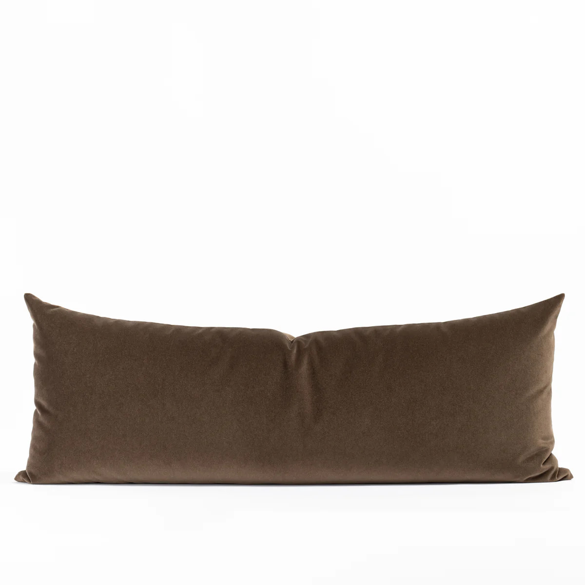 Valentina Velvet 16x42 Bolster Pillow, Truffle | Tonic Living