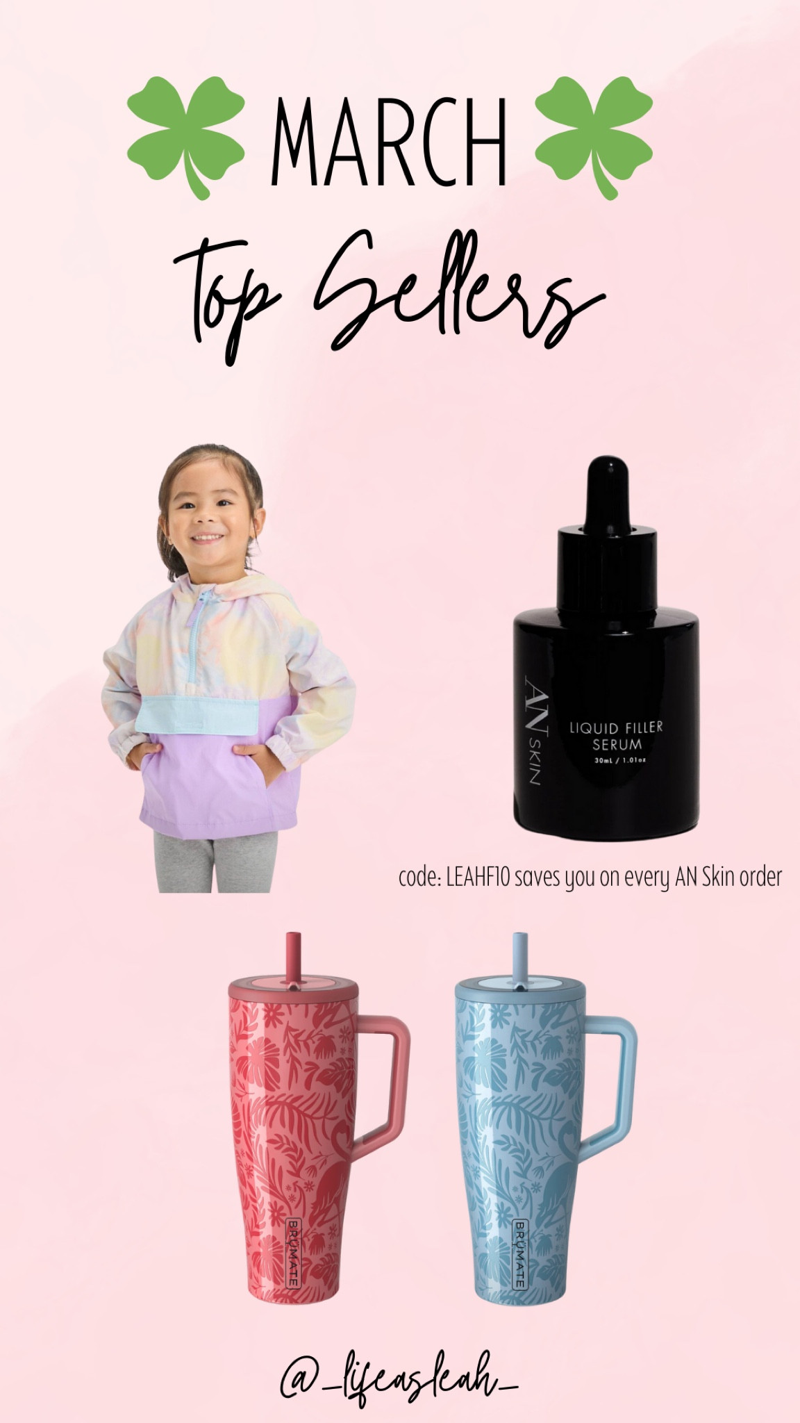 wrapping up the links for my top sellers during the month of March. save 10% on your medical grade skincare at AN Skin with code LeahF10 at checkout! 

#LTKxTarget #LTKkids #LTKfamily