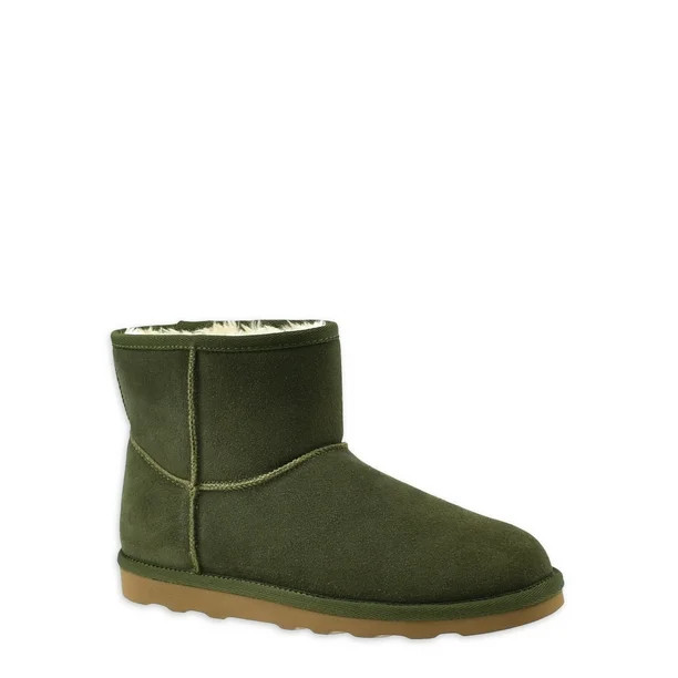 Time and Tru Women's Mini Genuine Suede Boots - Walmart.com | Walmart (US)