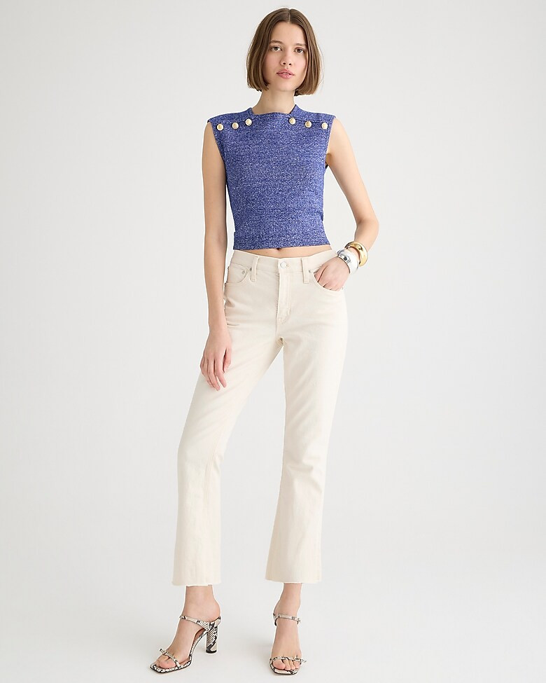 9" demi-boot crop jean in Ecru wash | J. Crew US