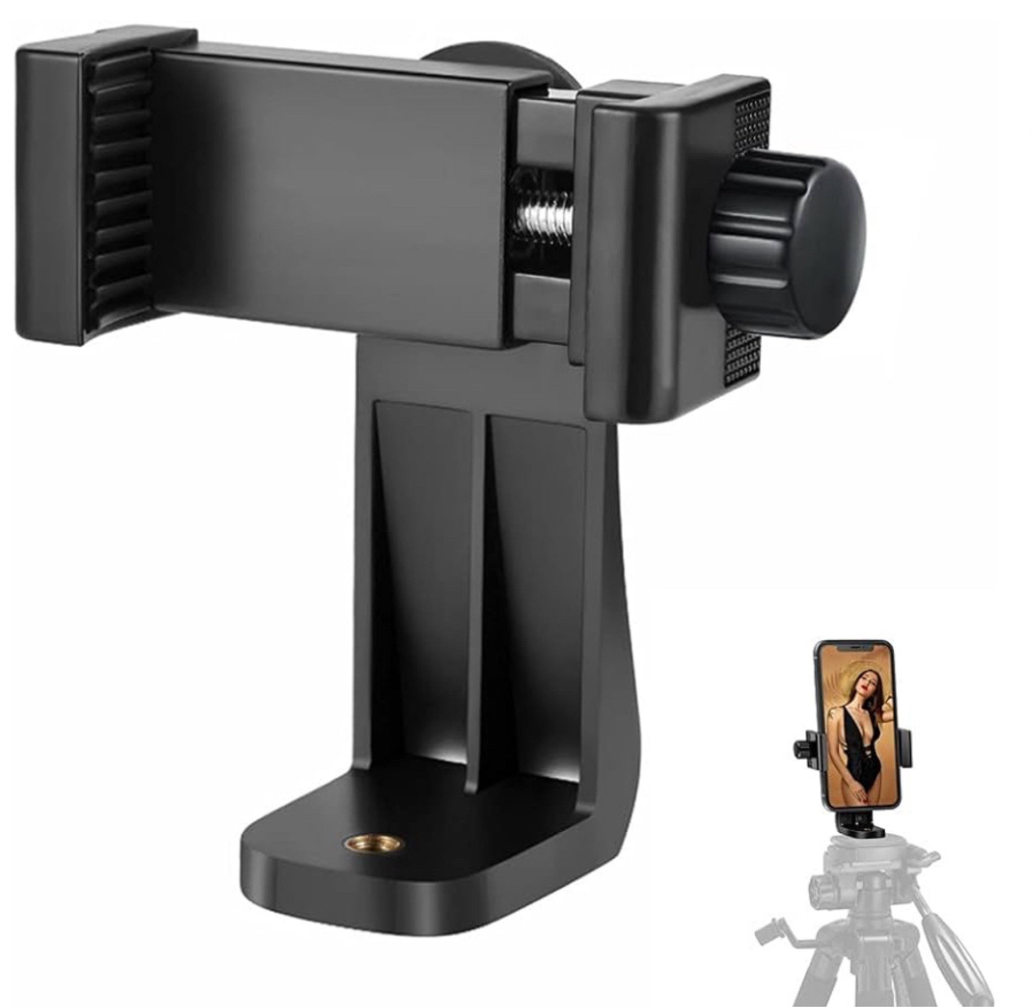 Phone Tripod Mount Adapter/Universal Tripod Cell Phone Holder, Fits Any Smartphone, 1/4" Standard Screw, Rotating Vertical and Horizontal, Compatible with iPhone, Samsung, Selfie Stick, Monopod


#LTKVideo #LTKover40 #LTKActive