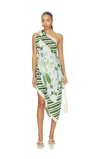 Verandah Multiway Scarf Blouse Dress in Green,Blue. - size S | Revolve Clothing (Global)