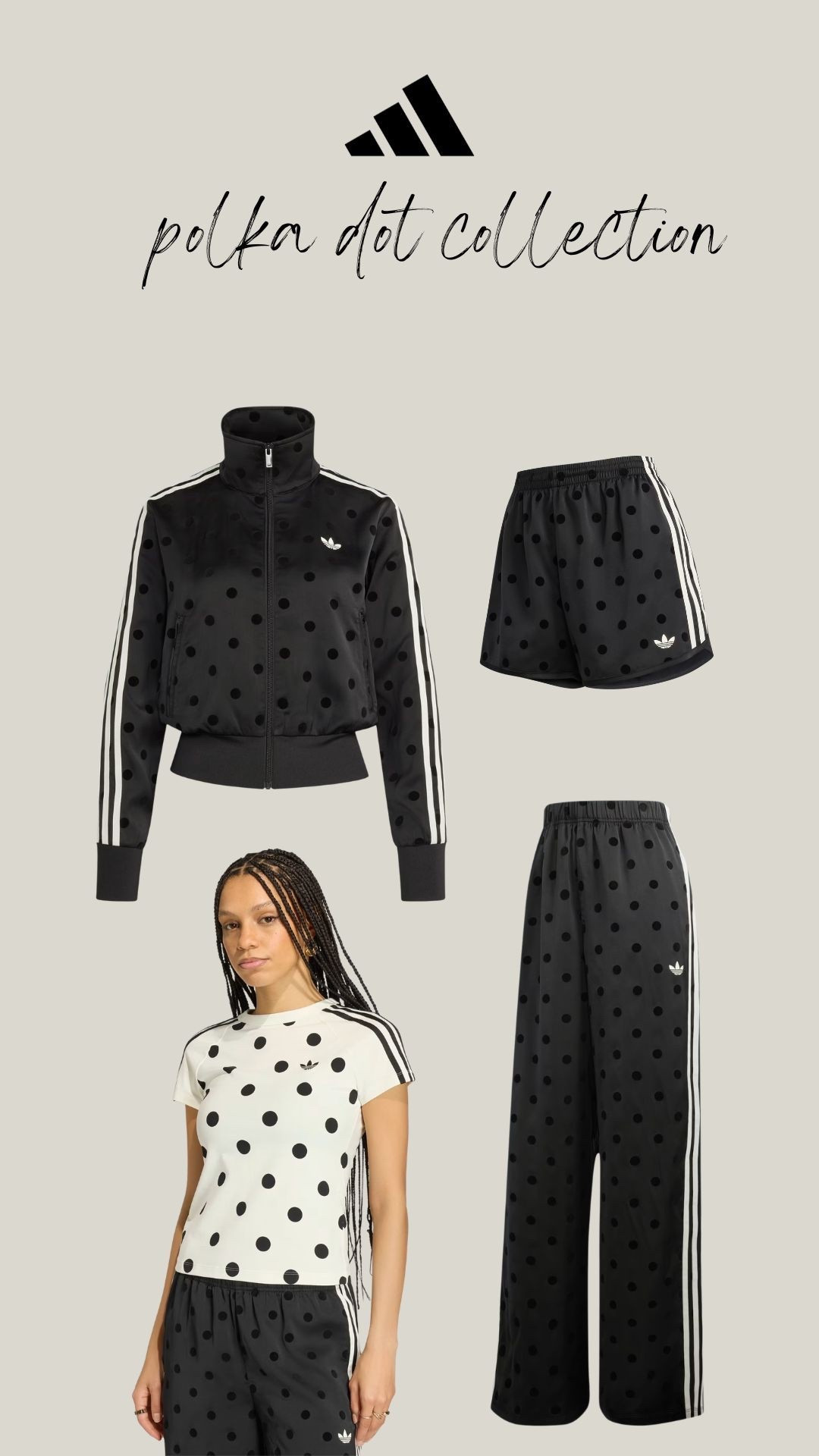 Adidas polka dot collection 
