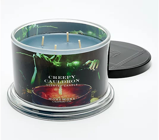 HomeWorx by Slatkin & Co. 18oz Creepy Cauldron Candle - QVC.com | QVC