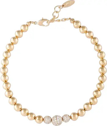 Ettika Cubic Zirconia Bead Anklet | Nordstrom | Nordstrom