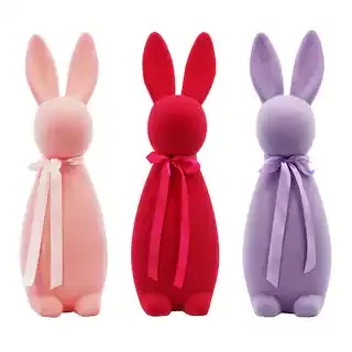 14.25 Brown Easter Bunny with Carrots Décor by Ashland®