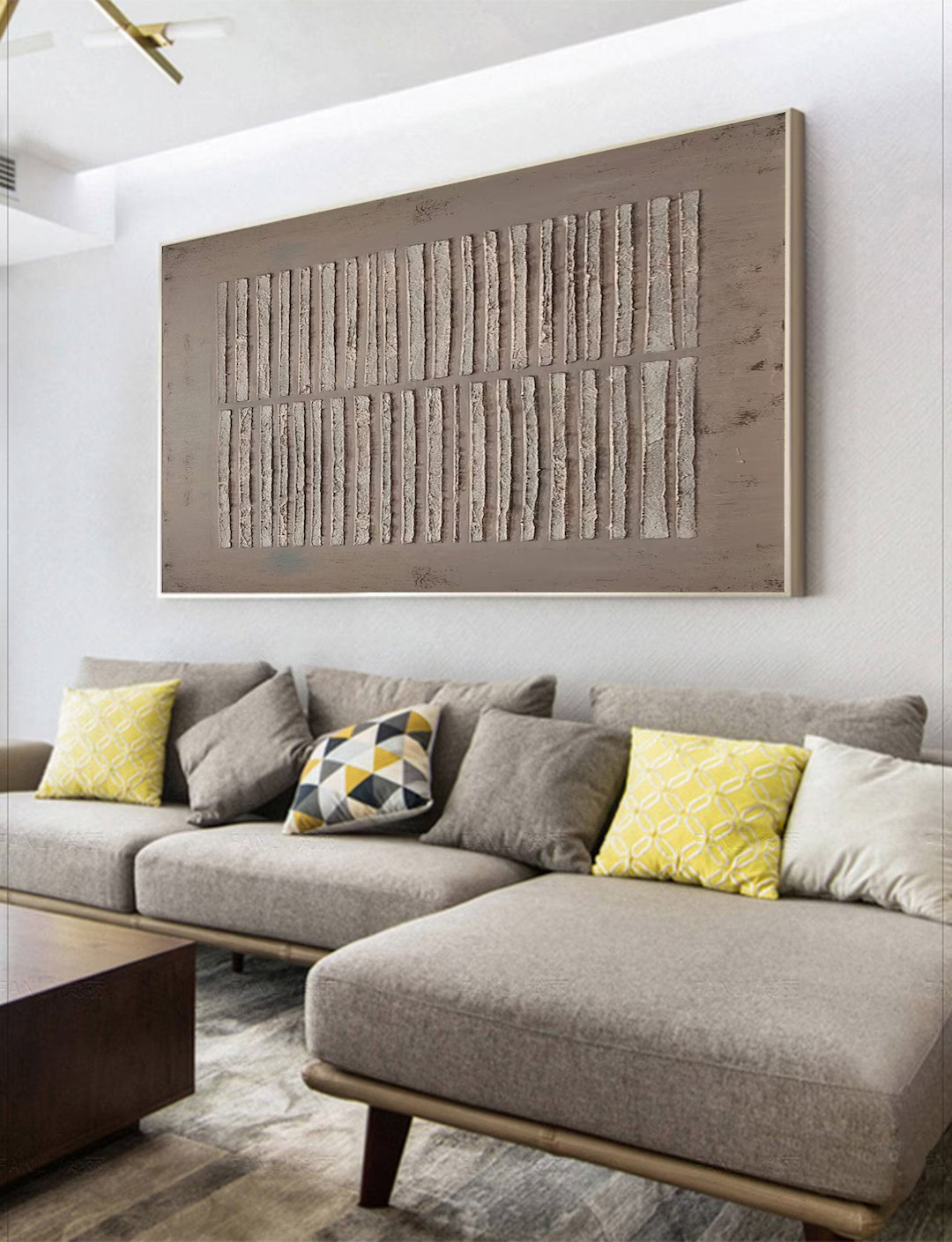 Brown Wall Art Brown Painting on Canvas Wabi-sabi Wall Art 3d - Etsy | Etsy (US)