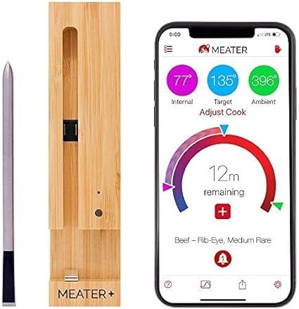 MEATER Plus | Smart Meat Thermometer with Bluetooth | 165ft Wireless Range | for The Oven, Grill,... | Amazon (US)