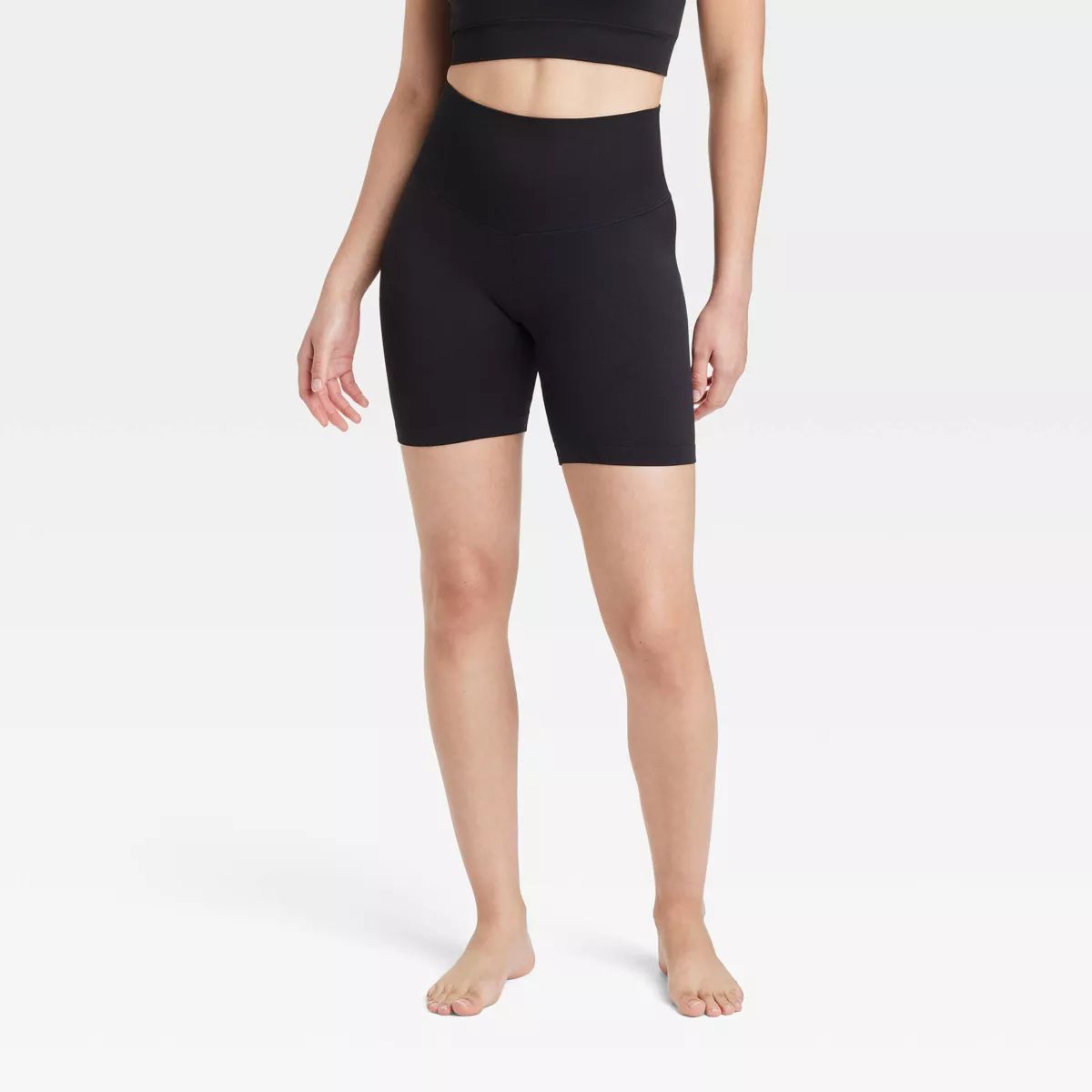 Women's Seamless High-Rise Bike Shorts 6" - JoyLab™ Black L | Target