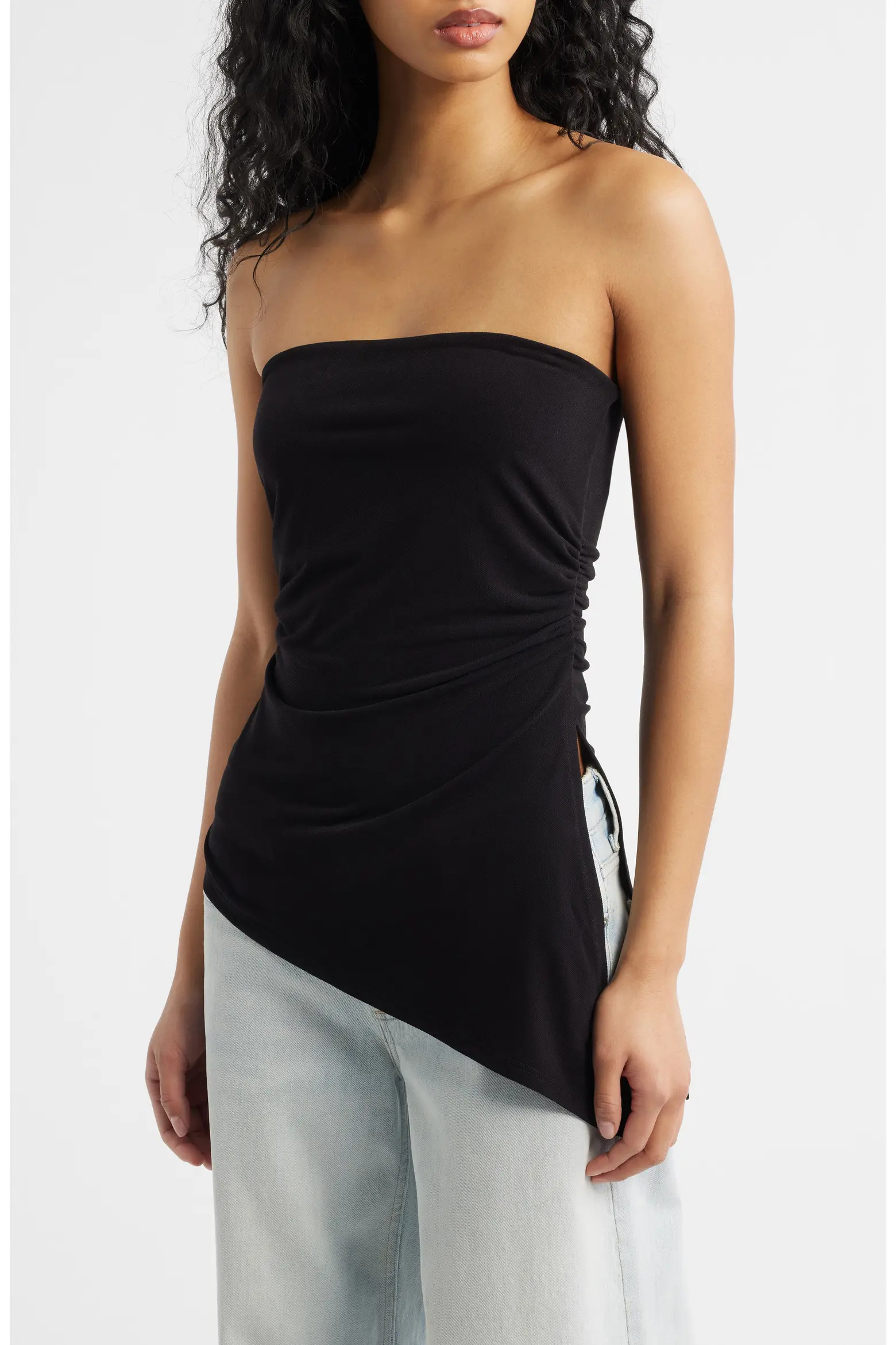BDG Urban Outfitters Ines Asymmetric Hem Bandeau Top (Women) | Nordstrom | Nordstrom