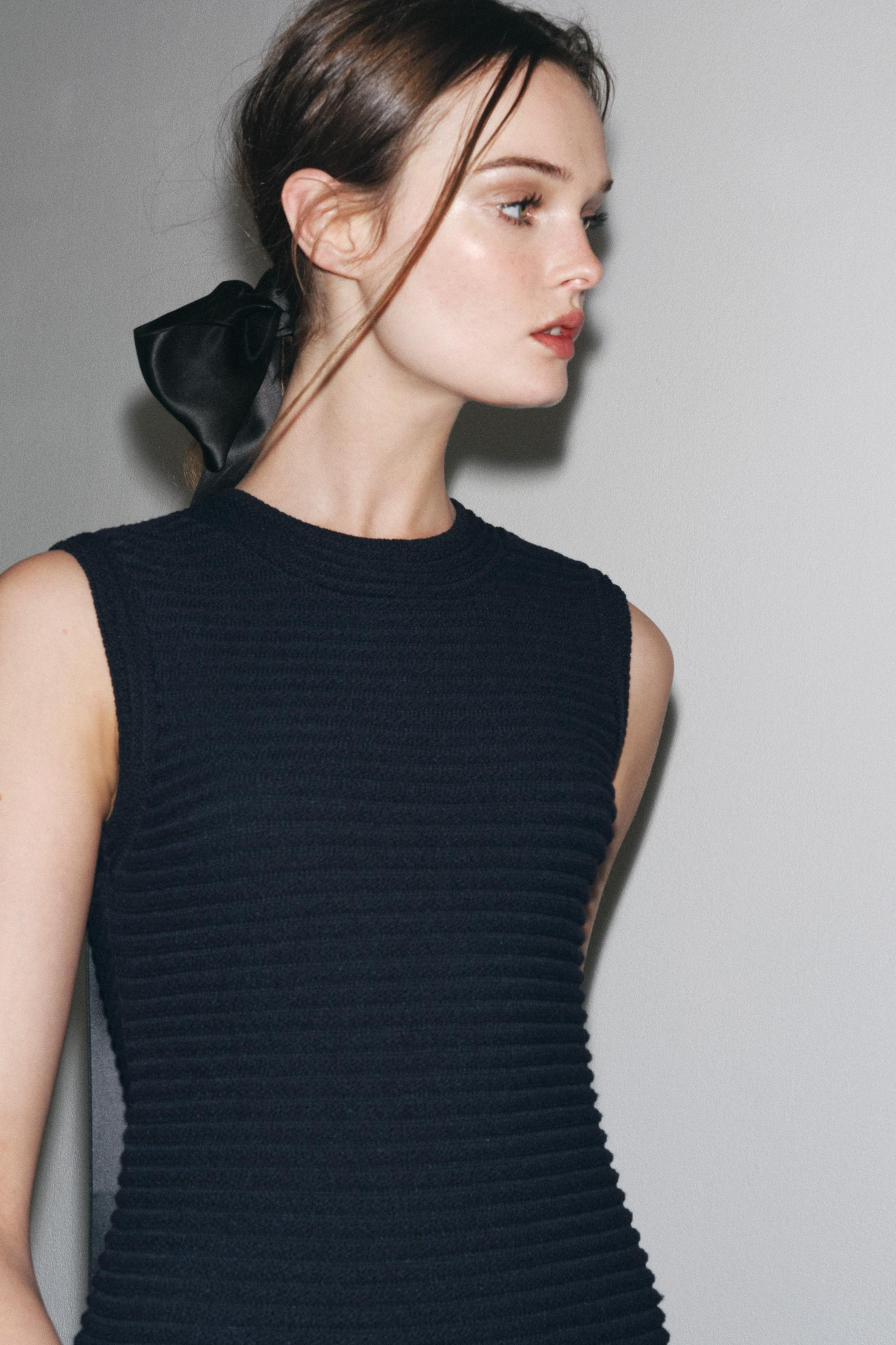 FRINGED CHECKERED KNIT DRESS | Zara US