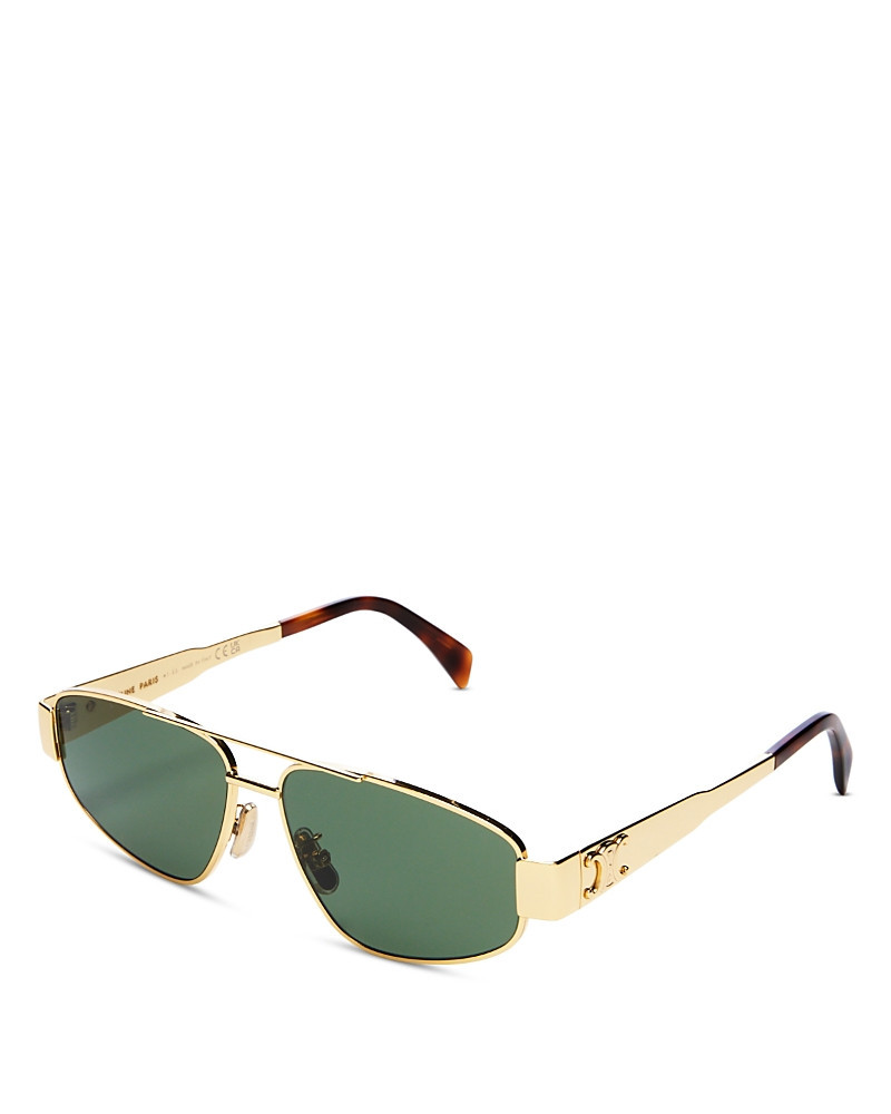Celine Metal Triomphe Pilot Sunglasses, 57mm | Bloomingdale's (US)