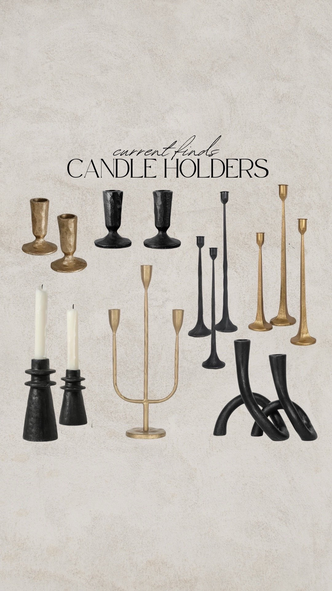 Candle holders, tapered candles, tapered candle holders, gold candle holder, iron candle holder, black candle holder, modern candle holder, organic candle holder, gift ideas

#LTKSaleAlert #LTKFindsUnder50 #LTKHome

#LTKSaleAlert #LTKHome #LTKFindsUnder50