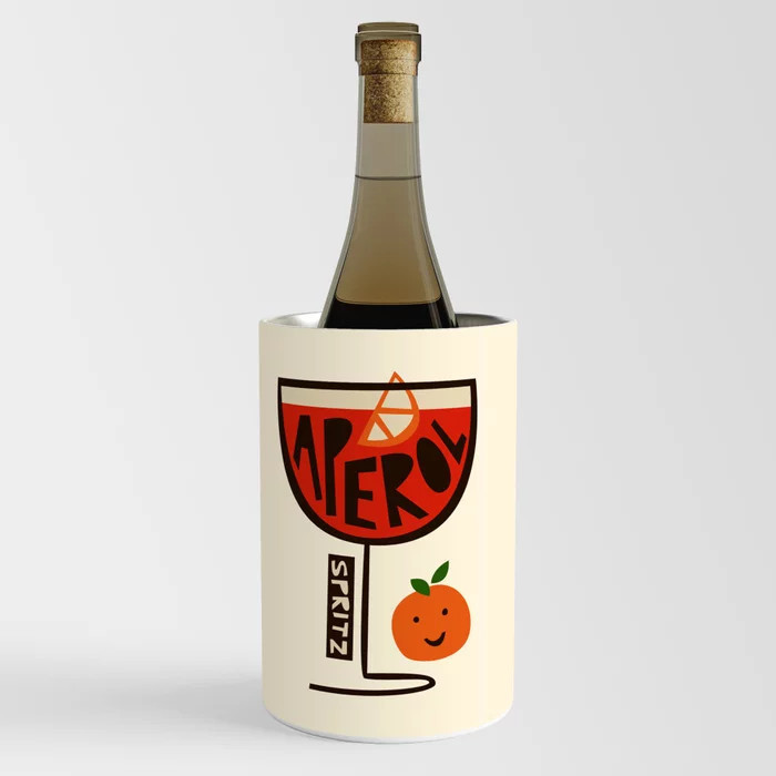 Aperol Spritz Cocktail Print Wine Chiller | Society6