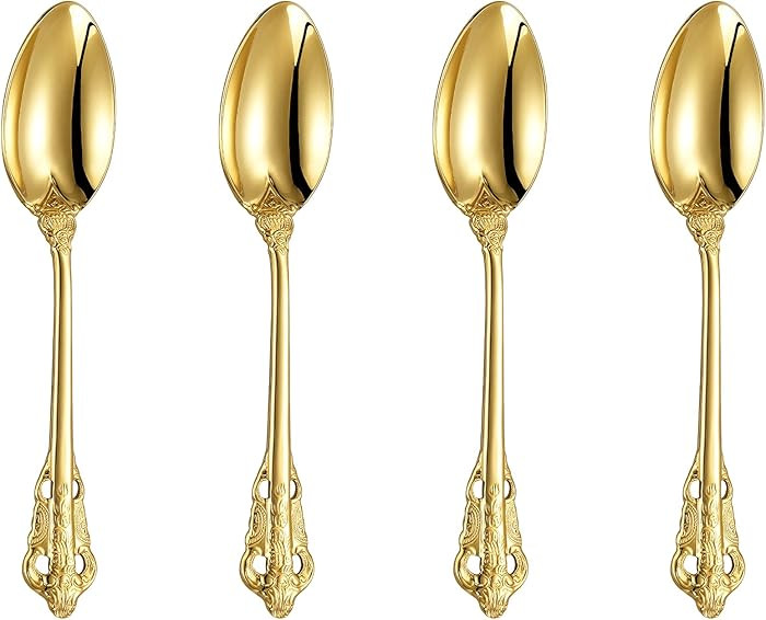 KEAWELL Luxury 6.3" Teaspoons, 18/10 Stainless Steel, Gorgeous Small Spoons, Stirring, Mixing, Su... | Amazon (US)