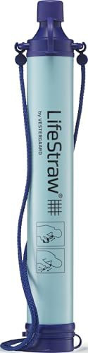 LifeStraw Personal Water Filter for Hiking, Travel and Emergency, Blue, 1PK | Water Filter for Hi... | Amazon (US)