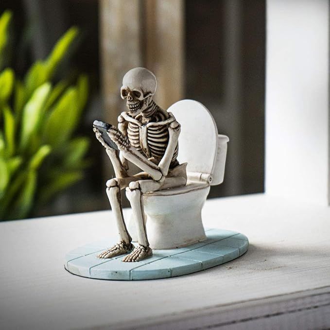 Pacific Giftware Life After Death Phone Never Stop Skeleton Seated on Toilet Bowl After Life Coll... | Amazon (US)