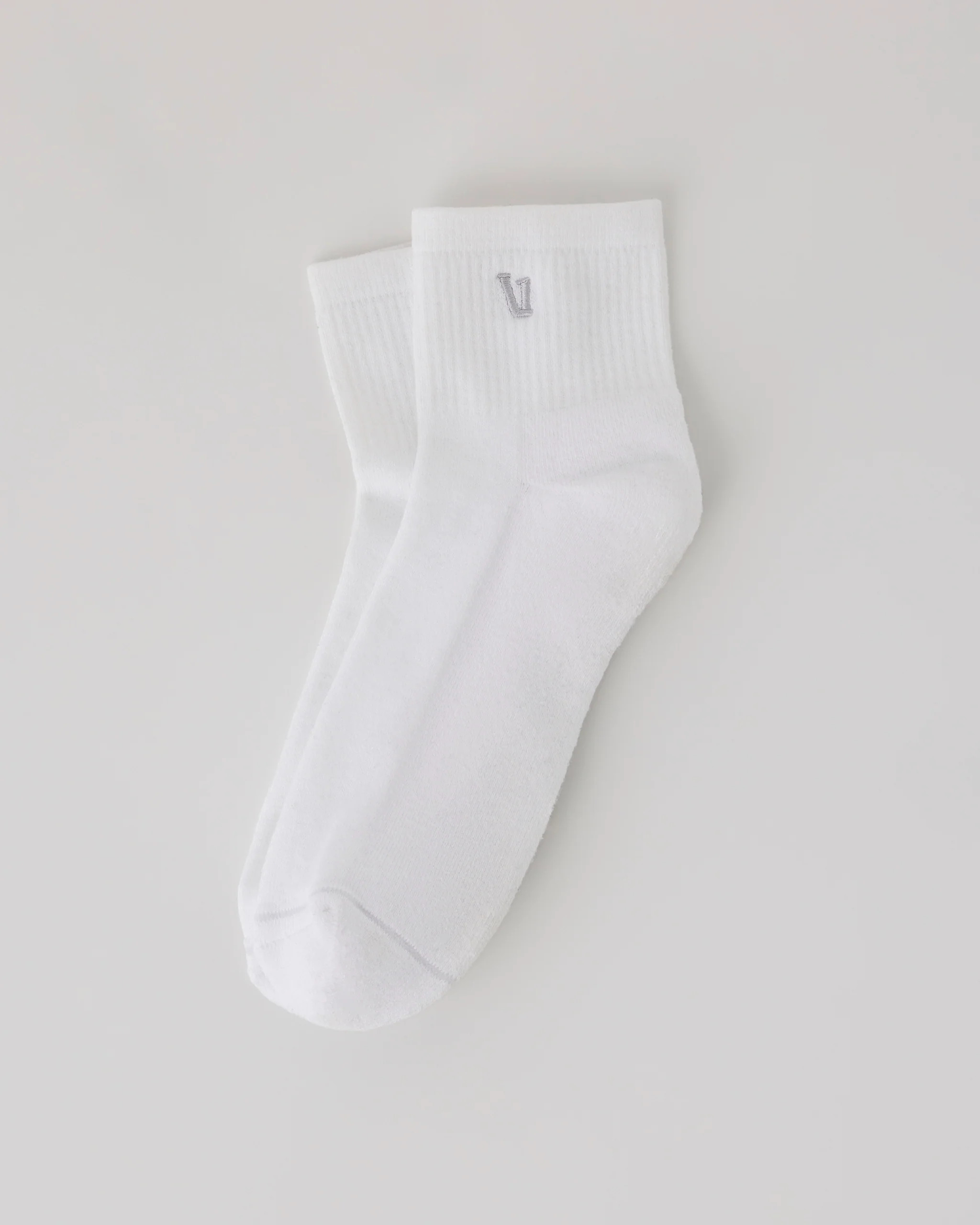 Quarter Crew V1 Sock | White | Vuori | Vuori Clothing (US & Canada)
