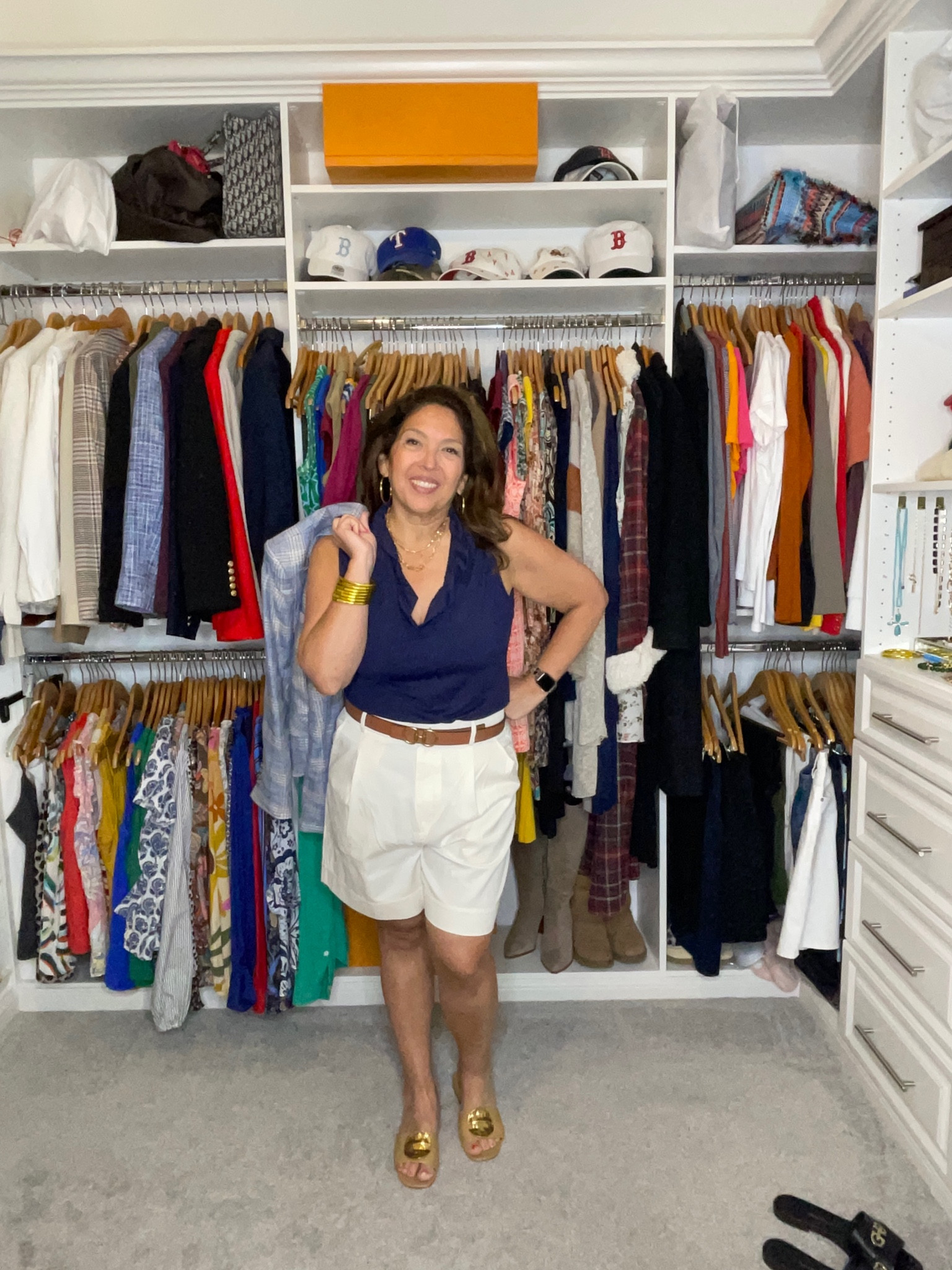 The summer heat has arrived in Dallas, TX. It is hot, hot, hot!

Here are five ways I will be wearing shorts all summer long. 

Which one is your fave?
1, 2, 3, 4, or 5 

Outfit 1
@bananarepublicfactory paperbag shorts (vintage)
@mmlafleur Lisey Cami
@ferragamo sandals

Outfit 2
@everlane Linen Way-High® Drape Short
@jmclaughlin Sleeveless Durham Top
@editedpieces reversible belt
@veronicabeard Hosanna Dickey Jacket
@toryburch sandals

Outfit 3
@everlane Linen Way-High® Drape Short
@mmlafleur Lisey Cami
@editedpieces reversible belt
@toryburch sandals

Outfit 4
Denim Shorts
Velvet Dion Blouse @evereveofficial
@vionic loafers
@madewell braided belt

Outfit 5 
@everlane Linen Way-High® Drape Short
@jcrew vintage vneck tee
@evereveofficial linen blazer (vintage)
@jmclaughlin Lina Reversible Belt
@ally caramel leather flat

Shop my looks:

1️⃣ Going to my profile Stylish Curvy Girl @liketoknow.it 
2️⃣ Take a screenshot and use the LIKetoKNOW.it app 

•
•
•
•
•
•
•
•
•
•
•
#shorts #summeroutfits ##entrepreneur #summerstyle #denim #summerstyle #everydaywear #stylish #workwear #casualstyle #classicstyle #outfitsinspo #fashionista #lifestyleinspo #whattowear #dailylooks #styleinspo #ootd #outfitideas #50plusstyle #blessed #styleatanyage #plussize #betterafter50 #styletip 


#LTKPlusSize #LTKSeasonal #LTKWorkwear
