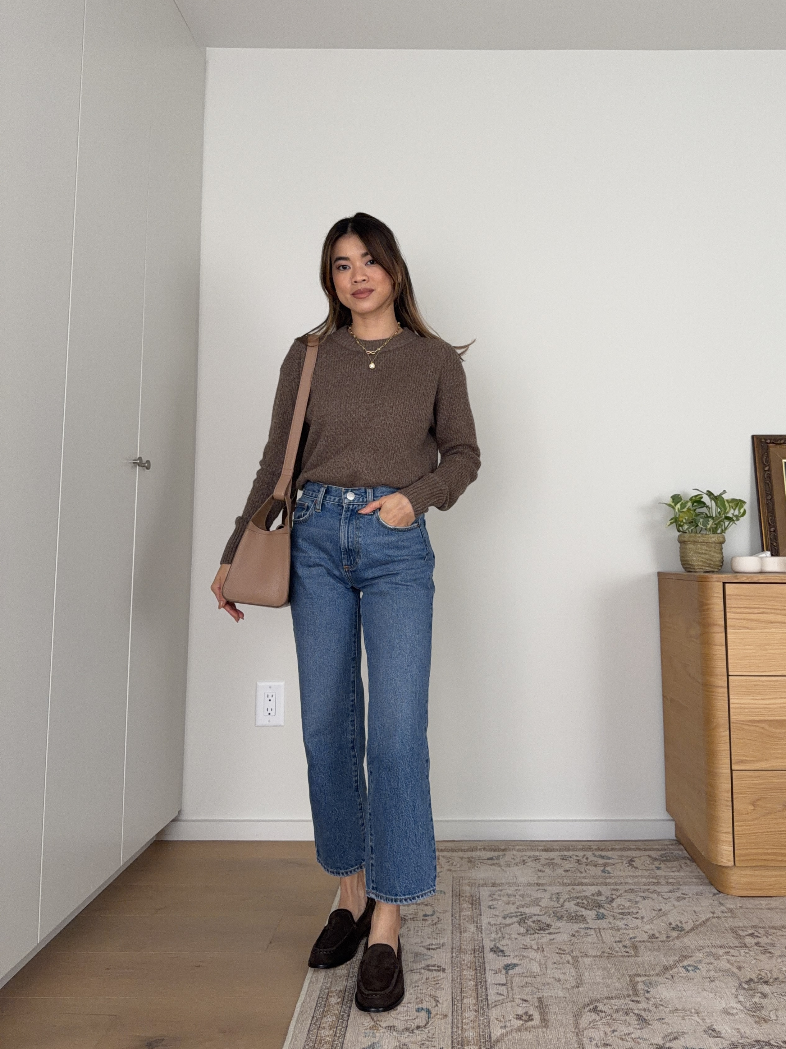 The perfect fall sweater from @Quince! 

Sizing info:
-Quince 100% Yak Wool Diamond Stitch Crew (Size Small in heather Brown) 
-Quince Bella Rigid Straight Jeans (Size 24 Short in Horizon Blue)

petite fashion, get dressed with me, outfit inspiration, ootd, nashville outfit, Nashville influencer, petite style, vacation style, casual outfits, mom style, petite pants, fall outfits, fall outfit info, fall pants, fall outfit idea, fall top, fall sweater, fall shoes, quince, summer top, petite jeans, quince, quince jeans, quince haul, summer sweater,

#LTKootd #LTKSeasonal #LTKPetite