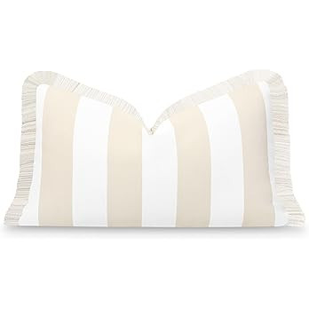 Hofdeco Premium Fall Coastal Patio Indoor Outdoor Lumbar Pillow Cover Only, 12"x20" Water Repelle... | Amazon (US)
