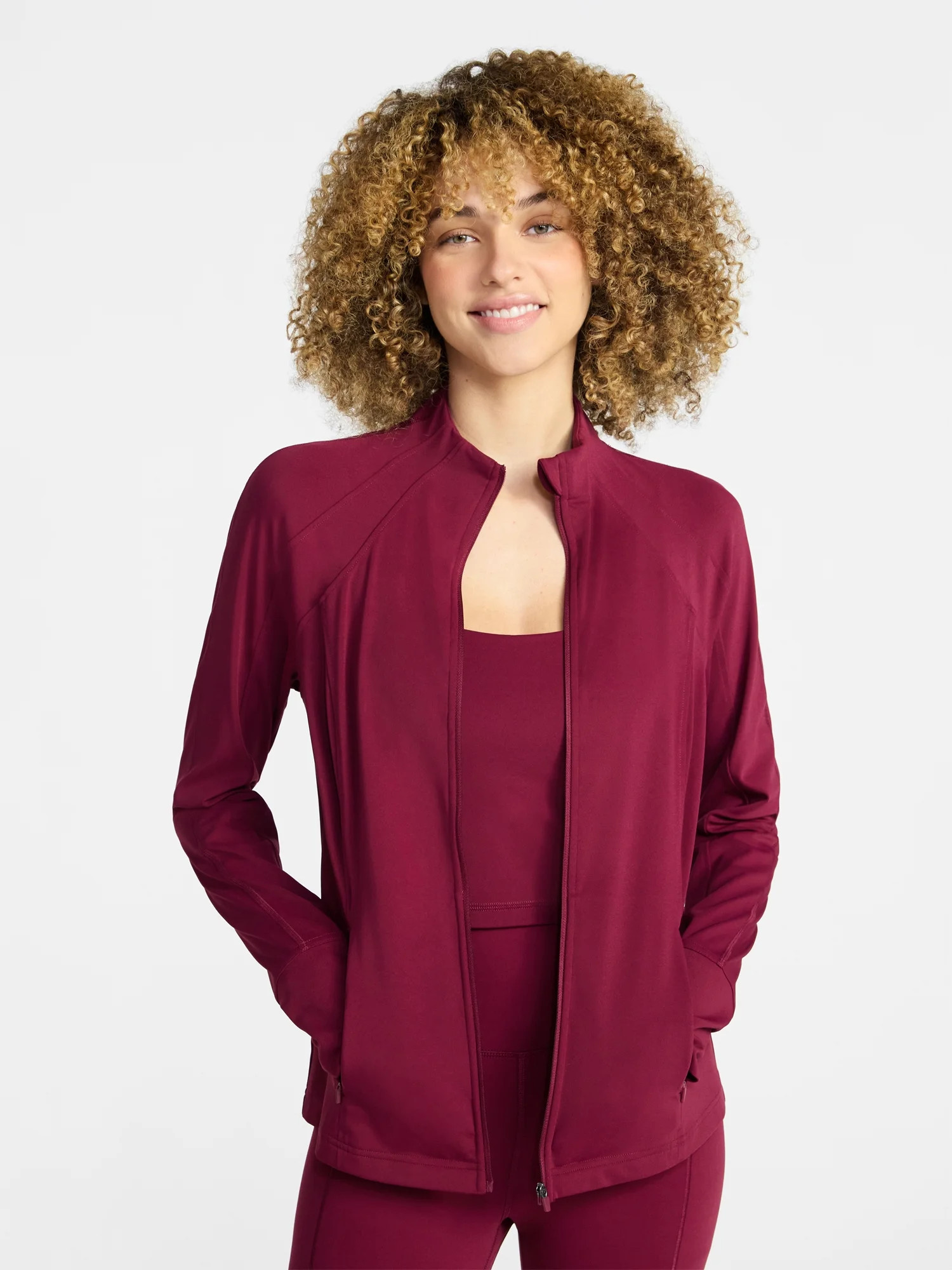 Avia Women s and Women s Plus SoftSculpt Zip Up Active Jacket Sizes XS-4X | Walmart (US)