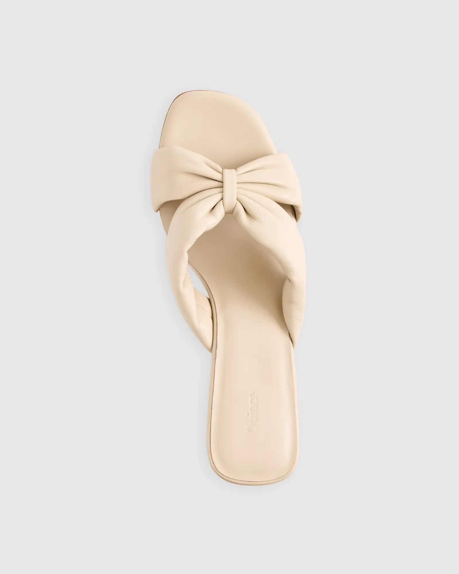 Italian Leather Twist Mid Heel Mule | Quince