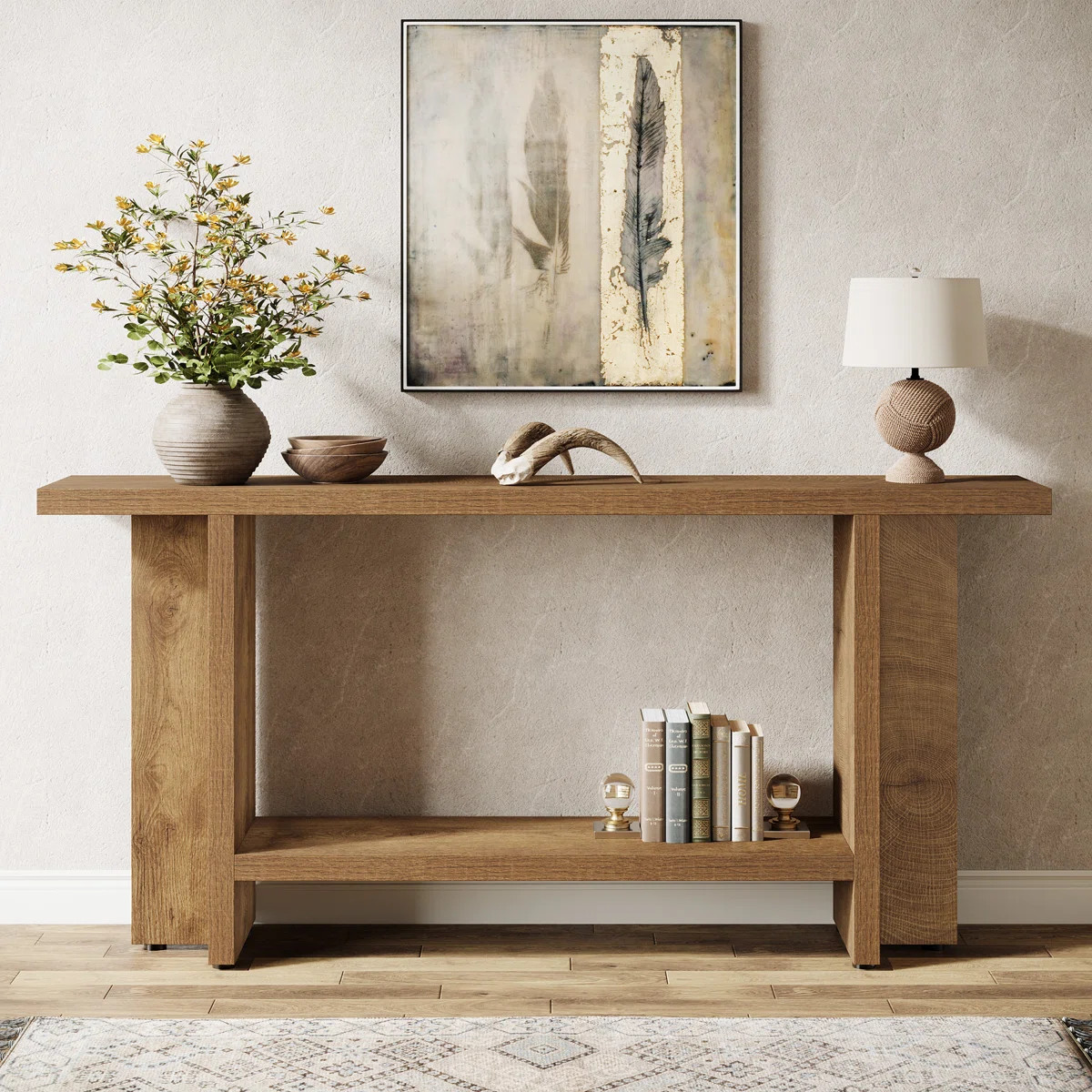 59-Inch Long Farmhouse Console Table | Wayfair North America