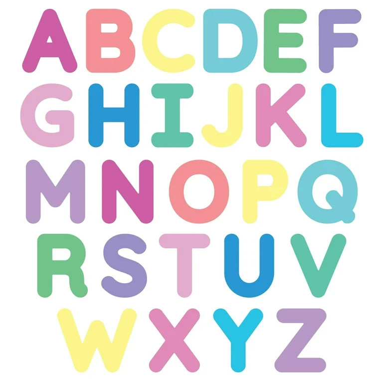 StikArt 3-inch Removable Peel & Stick Letter Wall Decals (Assorted Pastel Colors) | Walmart (US)