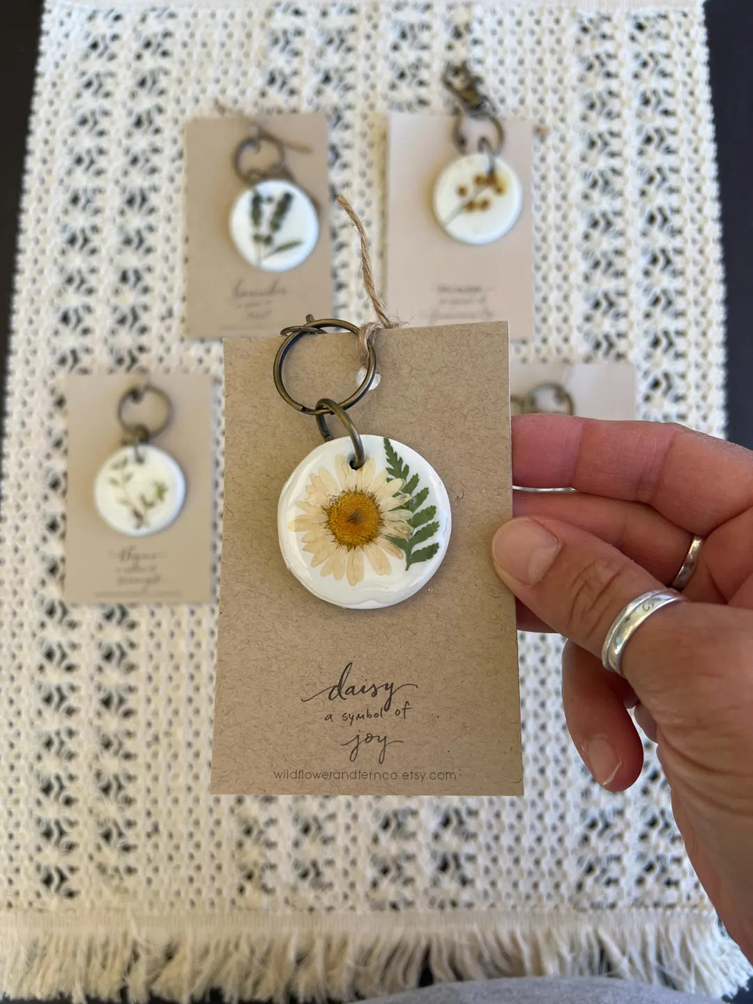 Handmade Gift With Pressed Flowers | Floral Key Ring | Gift for New Driver | Bag Decor | Meaningf... | Etsy (US)