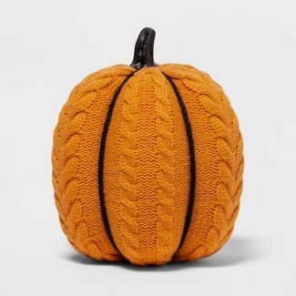 8.5" Large Harvest Cable Knit Pumpkin - Hyde & EEK! Boutique™ | Target