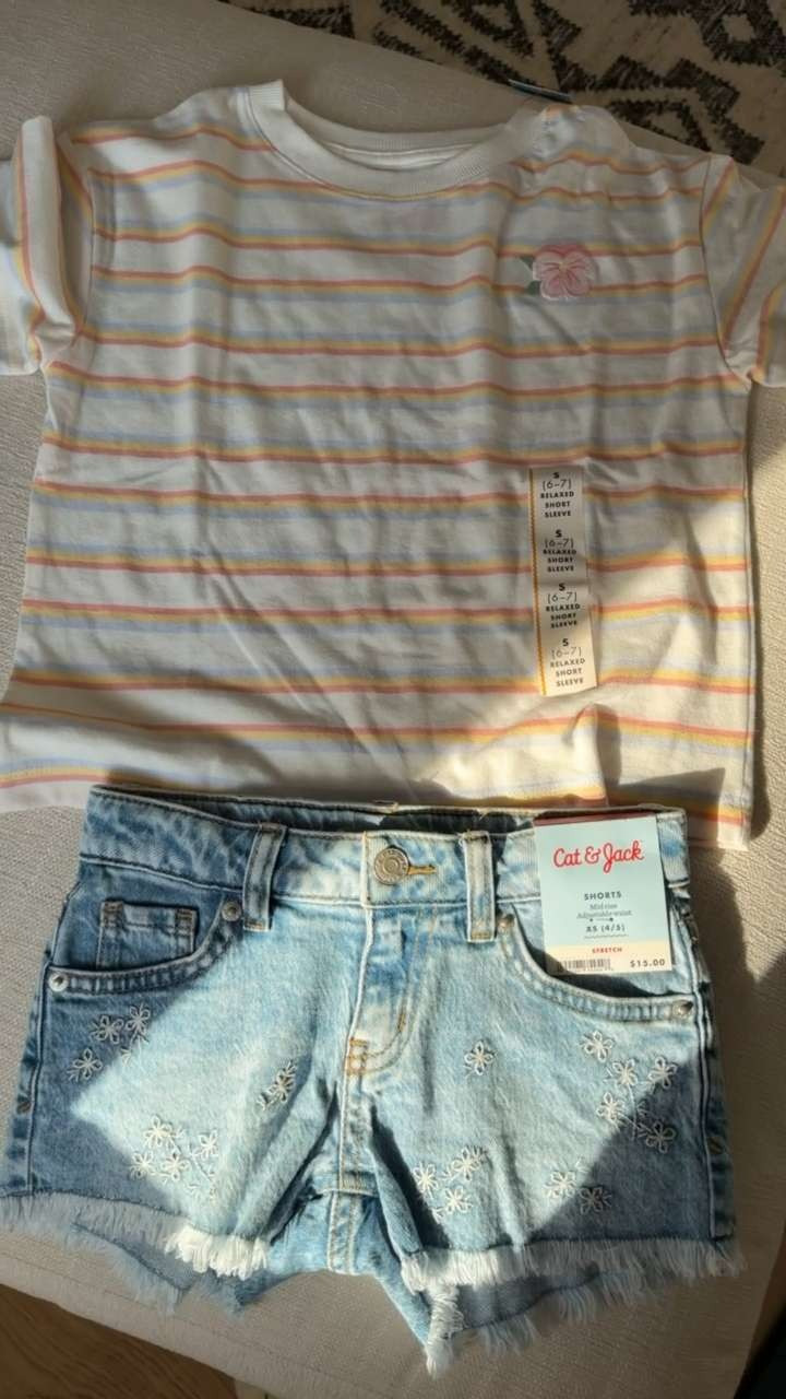 Girl's Spring Outfit | Denim Shorts  

 #LTKmomlife #LTKSaleAlert #LTKKids