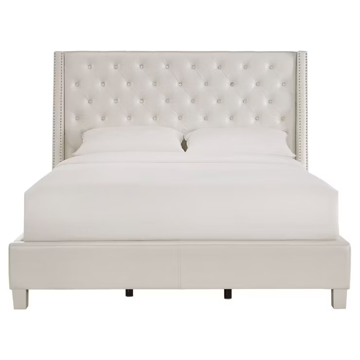 Rosalyn Crystal Tufted Wingback Bed - Inspire Q | Target