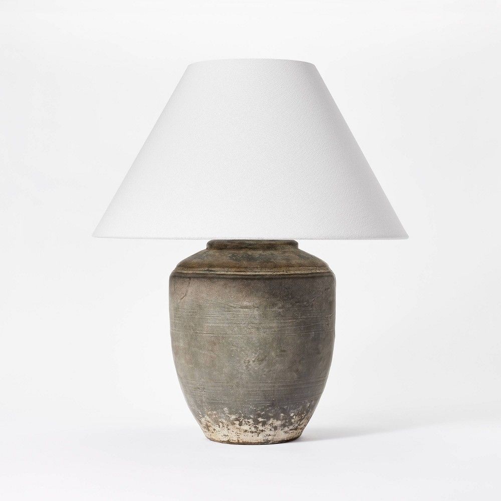 Large Ceramic Table Lamp Gray (Includes LED Light Bulb) - Threshold™ designed with Studio McGee | Target