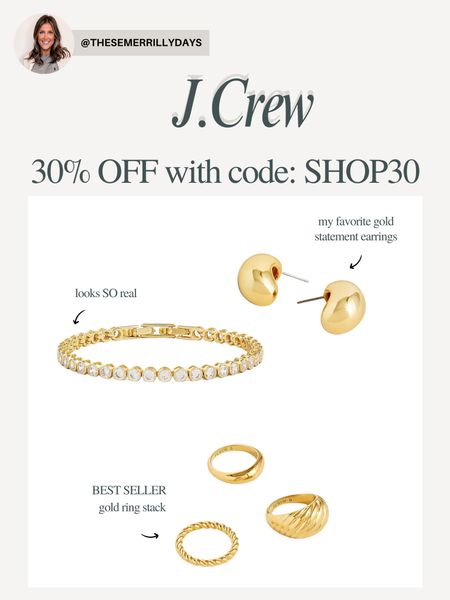 Take 30% off full price items at J.Crew with code: SHOP30
** these gold earrings are my absolute favorite pair out of any that I own 🤩

#LTKfindsunder100 #LTKsalealert #LTKfindsunder50