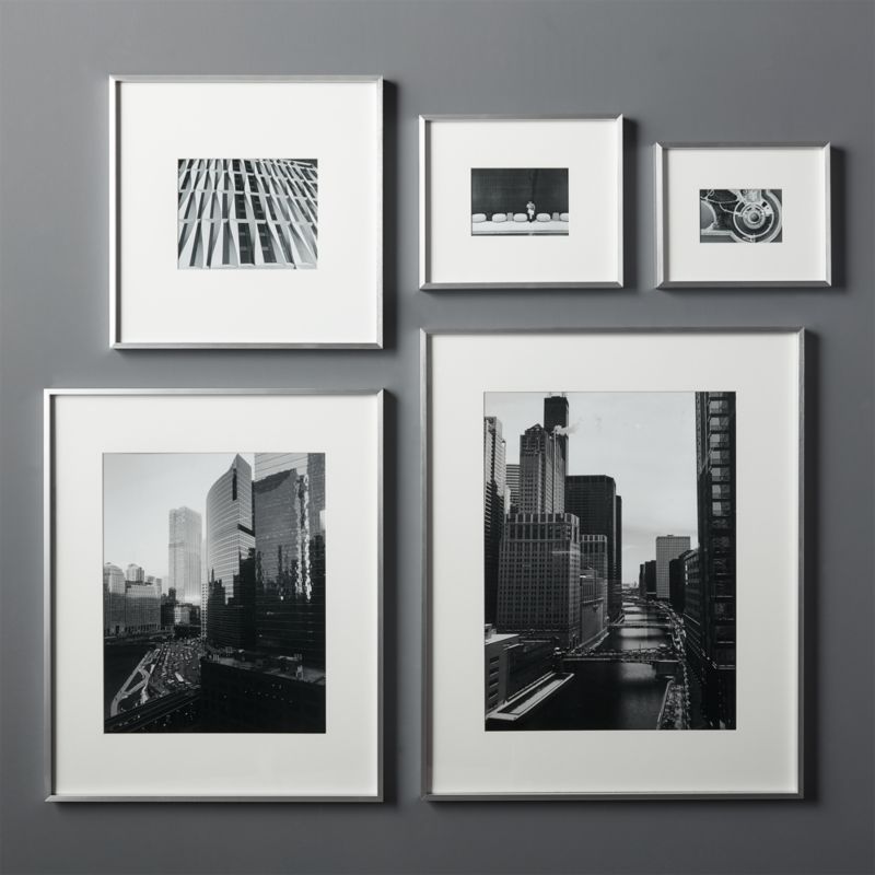 Gallery Brushed Silver 11x14 Picture FrameCB2 Exclusive In stock and ready to ship.ZIP Code 75201... | CB2