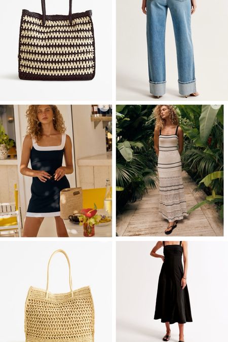 Abercrombie sale pics 
Black white dress, basket bags, crotchet dress, beach maxi dress, turn up jeans 

#LTKsummer #LTKuk #LTKeurope