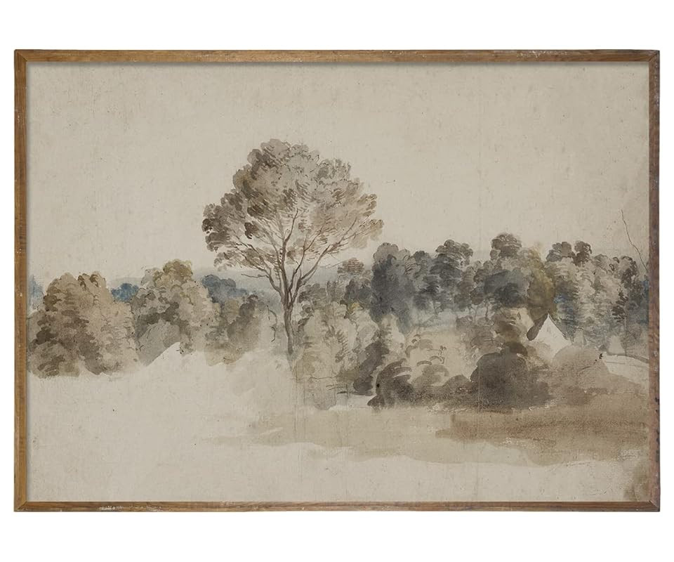 Rustic Farmhouse Wall Art Decor - Unframed Rolled 24x36 Large Canvas - Boho Landscape Picture - K... | Amazon (US)