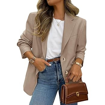 PRETTYGARDEN 2026 Blazers for Women Business Casual Long Sleeve Lapel Open Front Suit Jacket Work... | Amazon (US)
