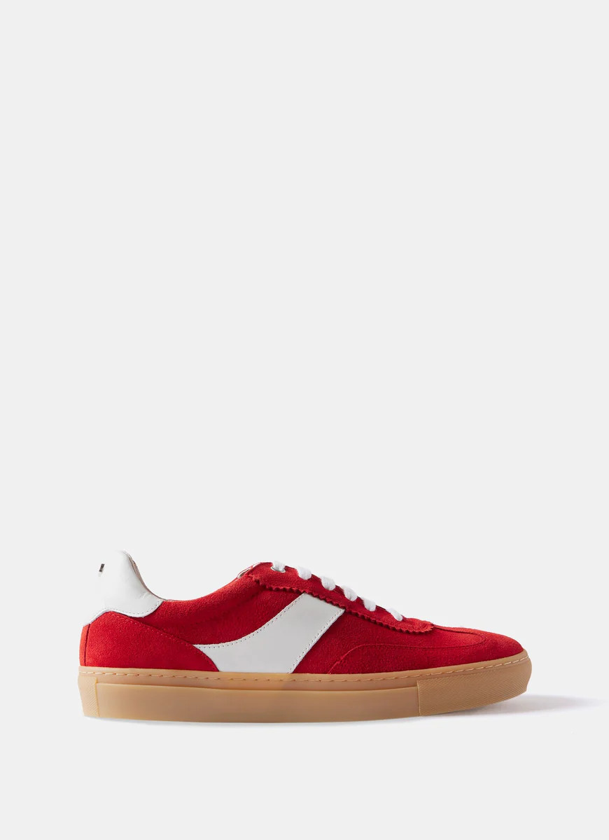 Red Suede Trainers | Mint Velvet