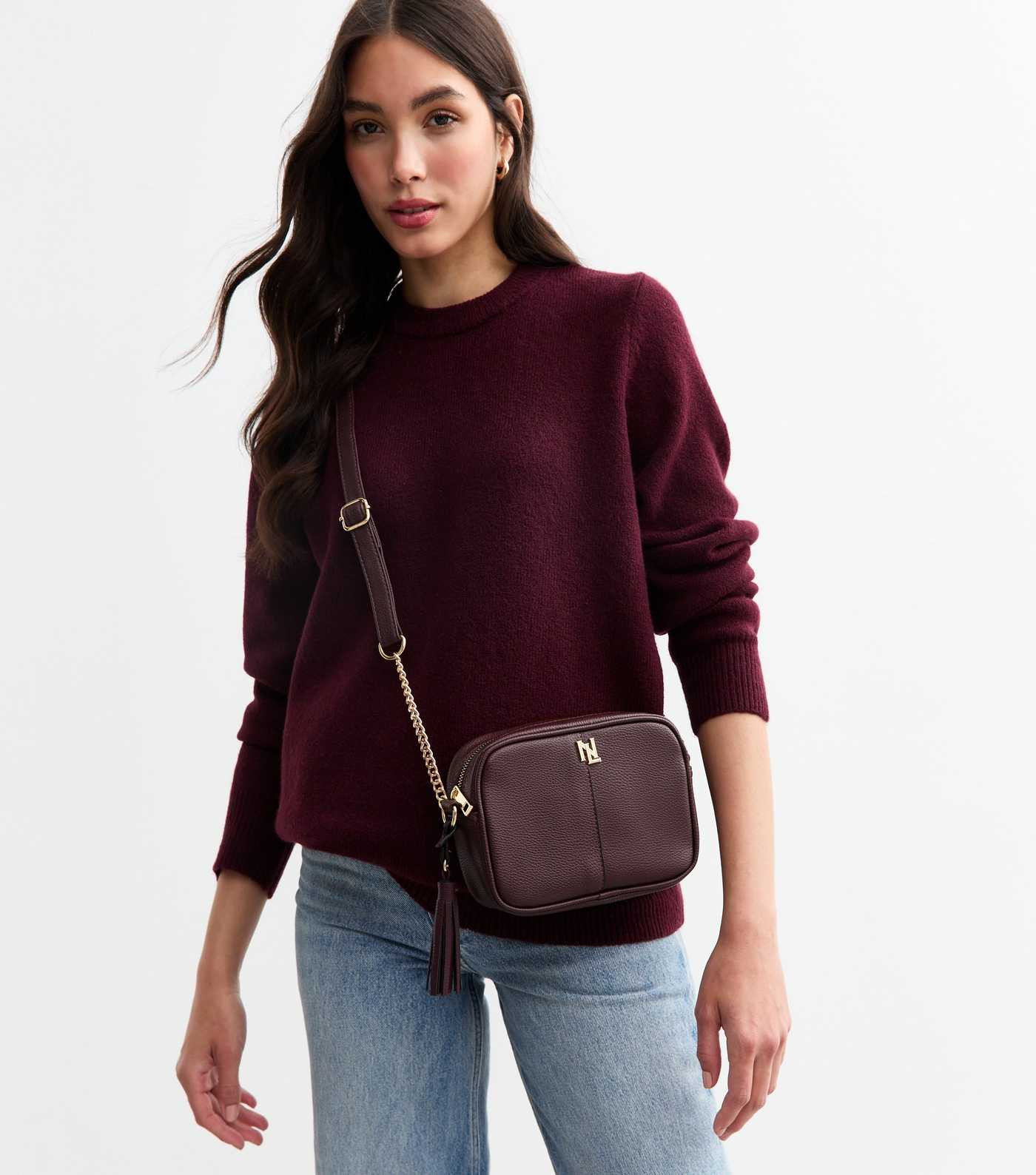 Burgundy Leather Look Crossbody Camera Bag | New Look | New Look (UK)